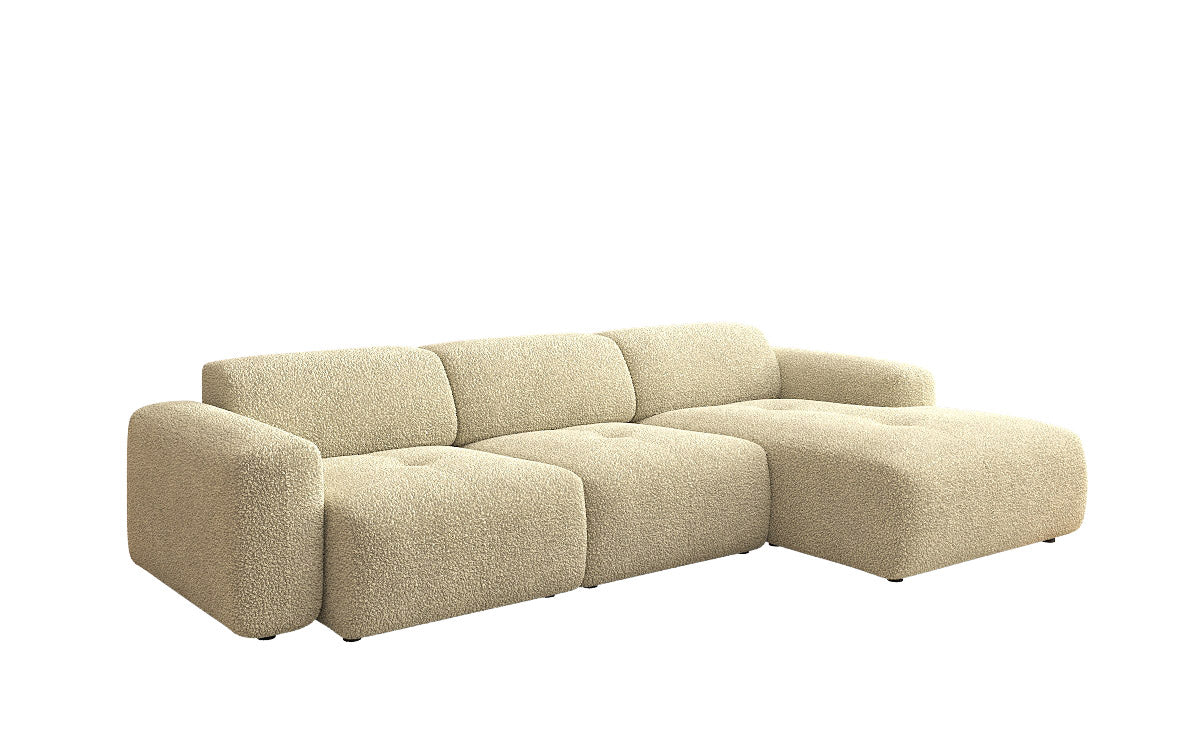 Designer L-bank Calm in Bouclé