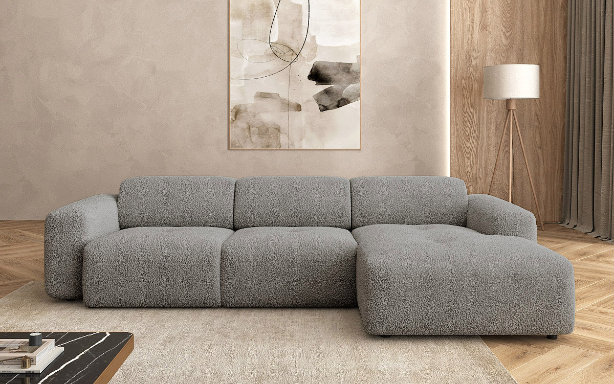 Designer L-bank Calm in Bouclé
