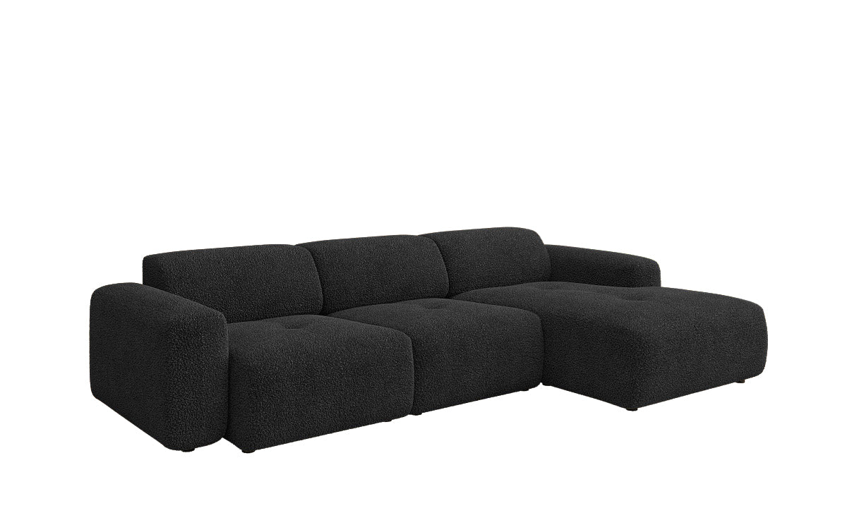 Designer L-bank Calm in Bouclé