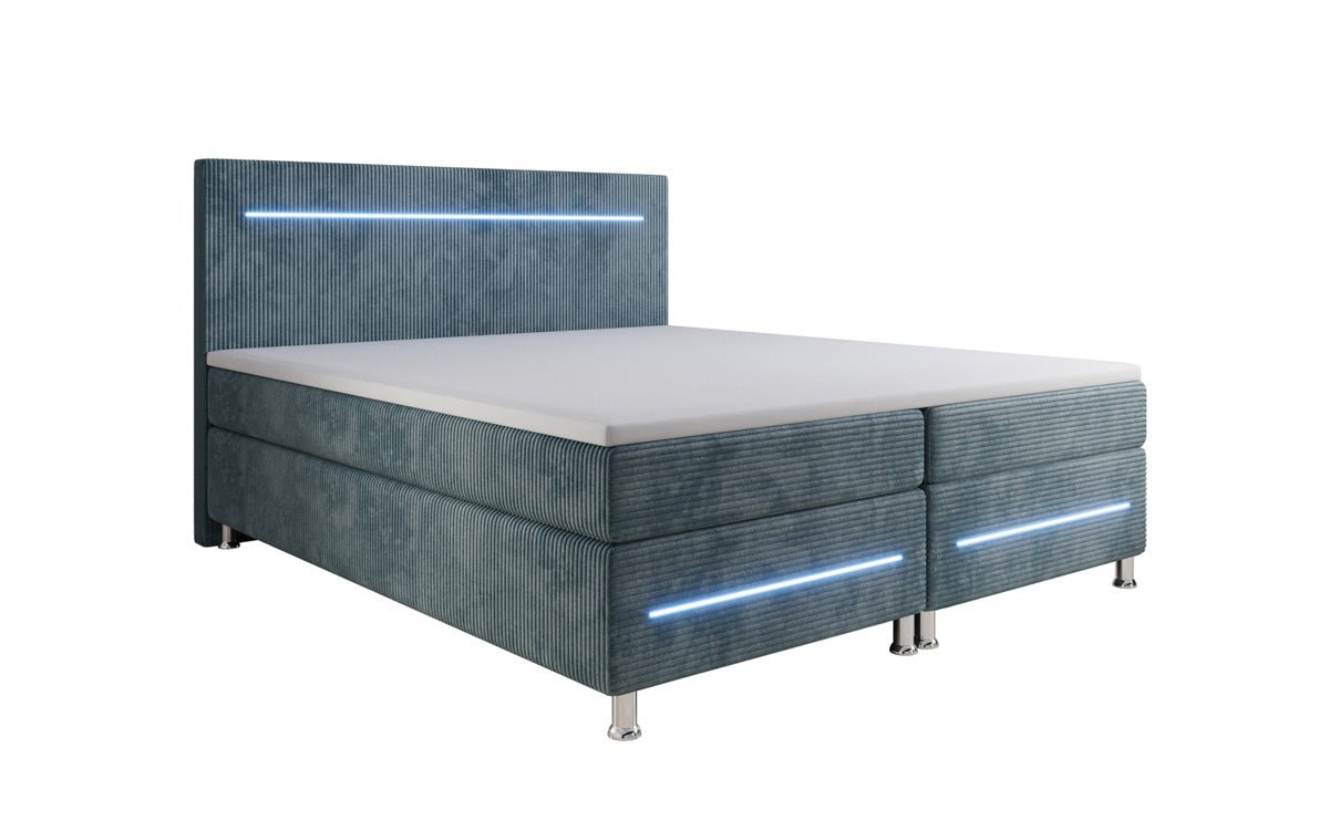 Boxspringbed Sejour met LED in Ribstof