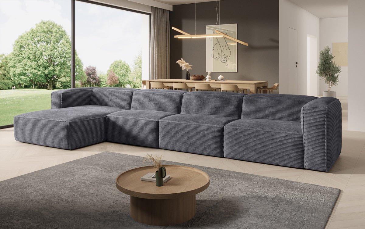 Designer Sofa Comfy L Maxi in Ribstof