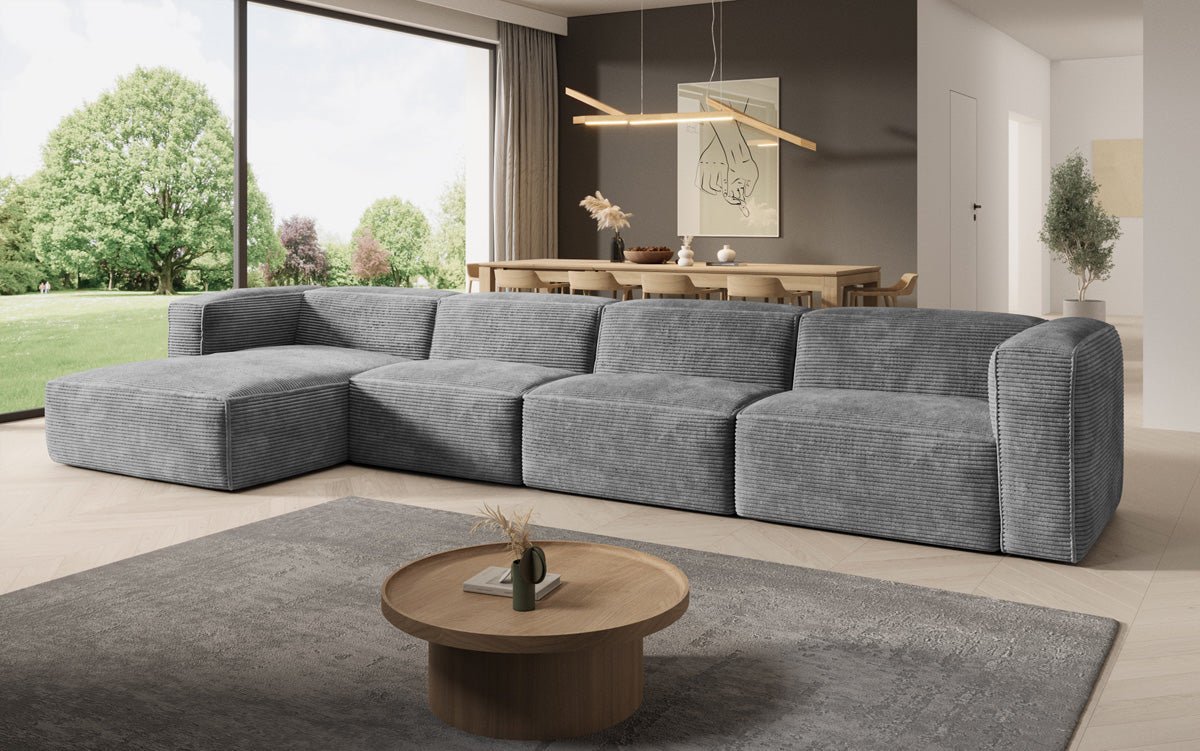 Designer Sofa Comfy L Maxi in Ribstof