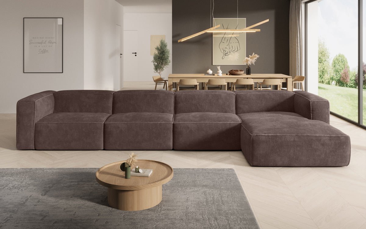 Designer Sofa Comfy L Maxi in Ribstof