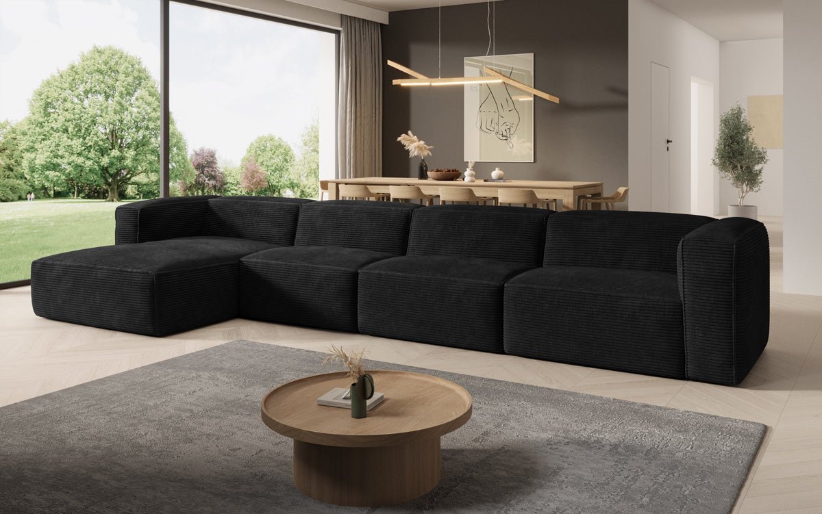 Designer Sofa Comfy L Maxi in Ribstof