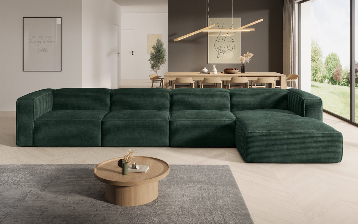 Designer Sofa Comfy L Maxi in Ribstof