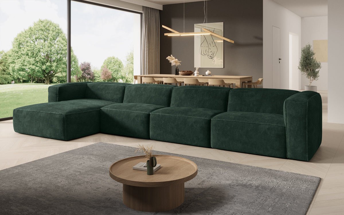 Designer Sofa Comfy L Maxi in Ribstof