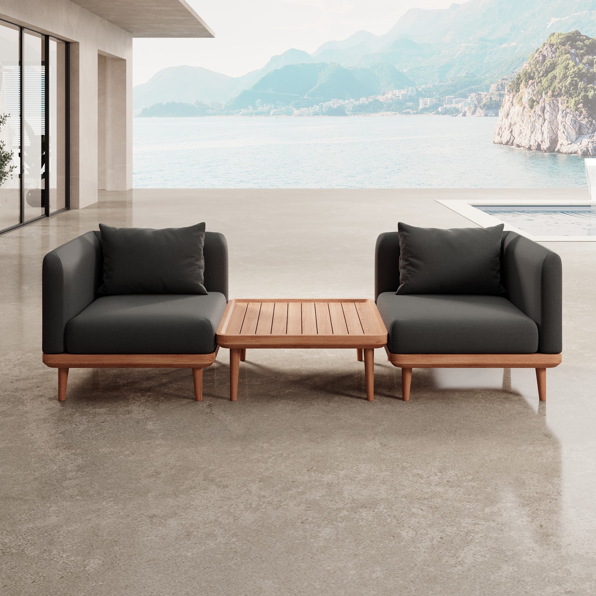 Nouri – 2 loungemodule & tafel | Aevora™ Kollektion