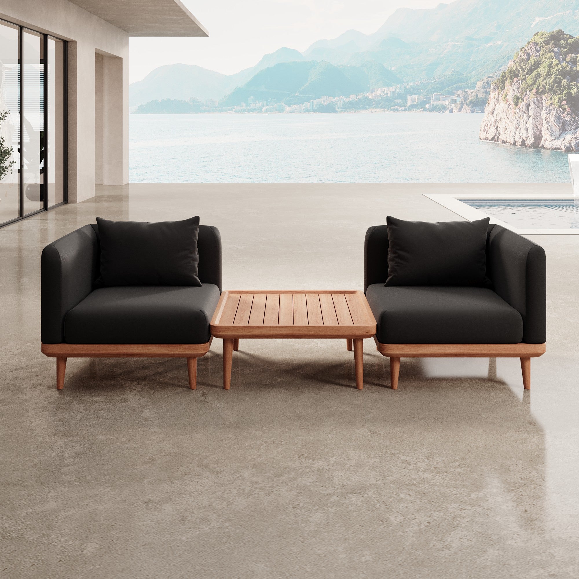 Nouri – 2 loungemodule & tafel | Aevora™ Kollektion