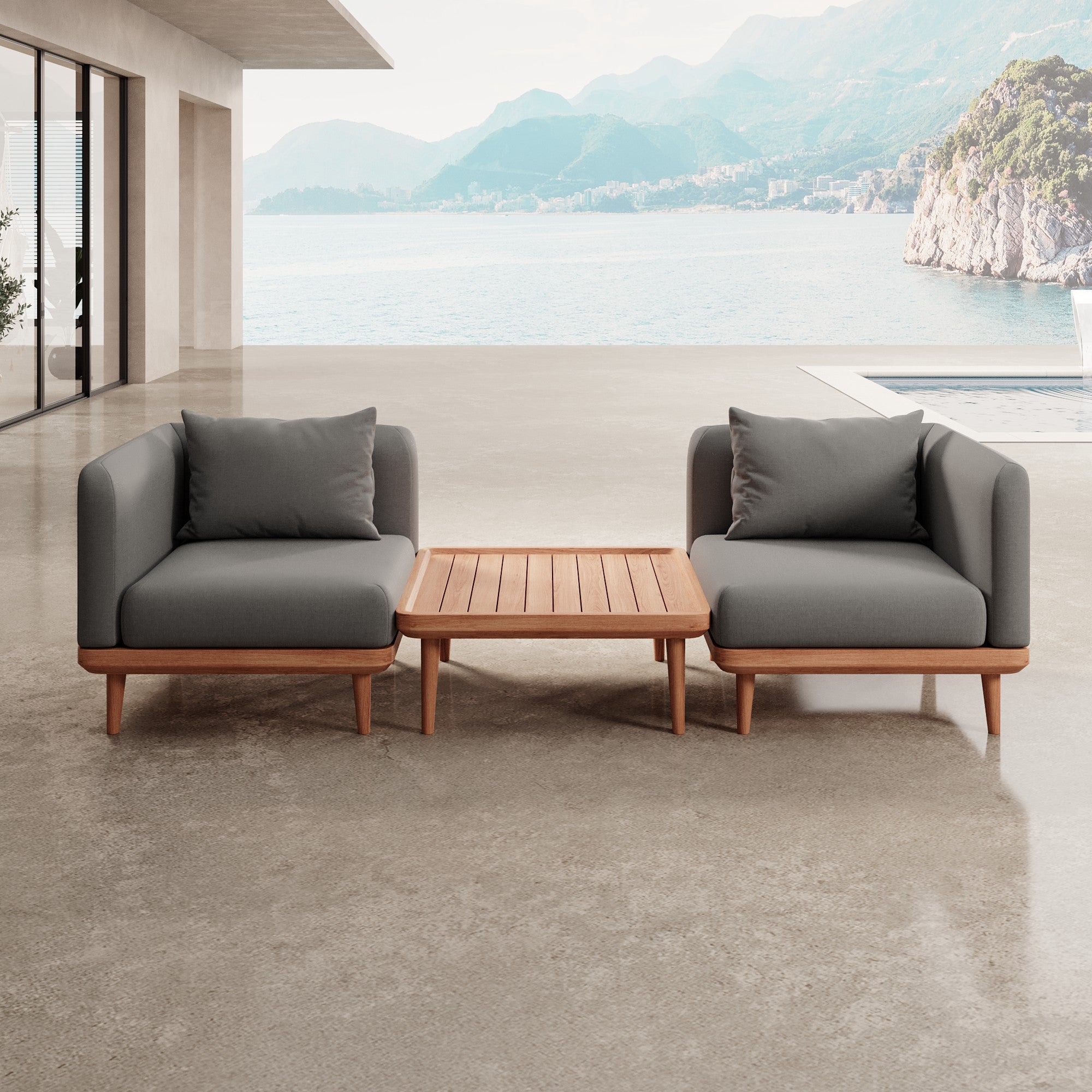 Nouri – 2 loungemodule & tafel | Aevora™ Kollektion