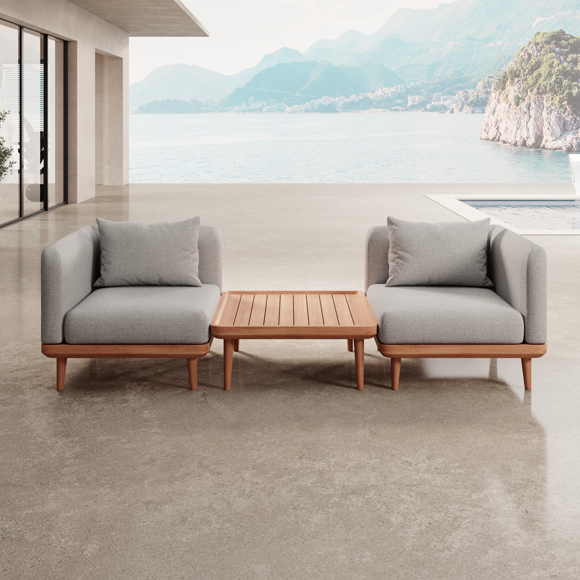 Nouri – 2 loungemodule & tafel | Aevora™ Kollektion