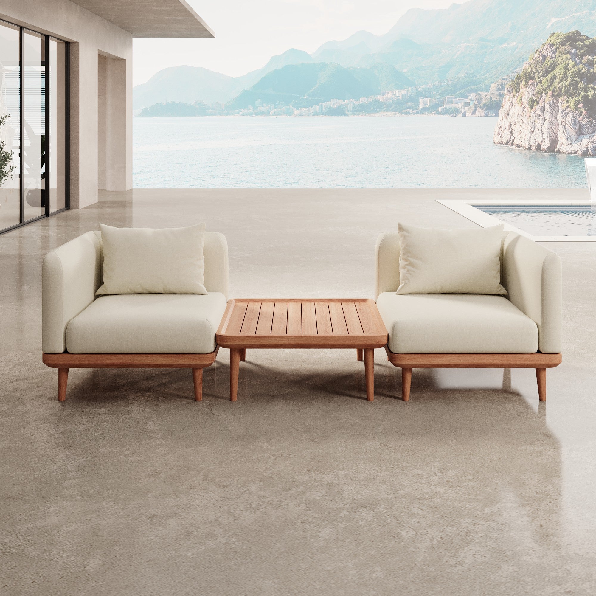 Nouri – 2 loungemodule & tafel | Aevora™ Kollektion