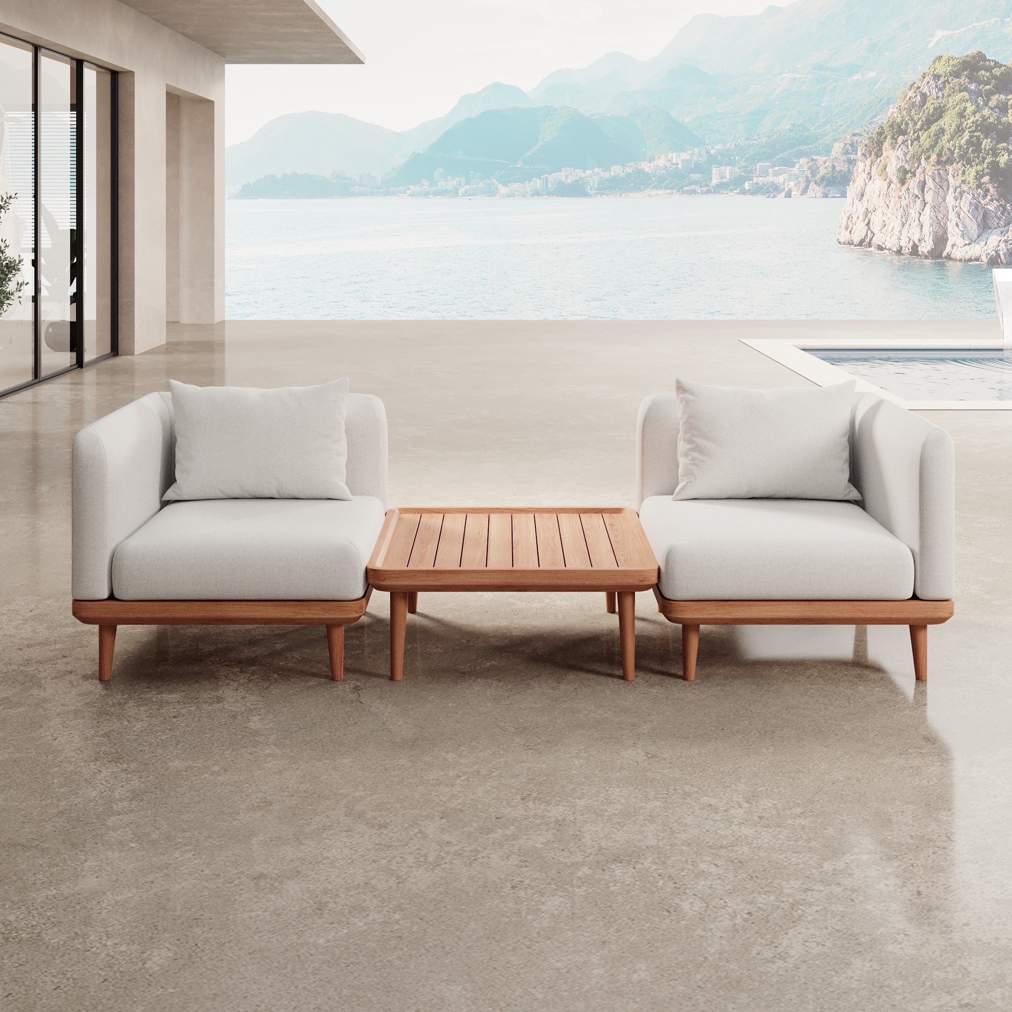 Nouri – 2 loungemodule & tafel | Aevora™ Kollektion