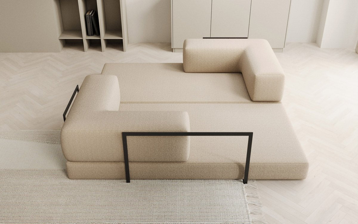 Designer Sofa Lazy 3-zits in Bouclé