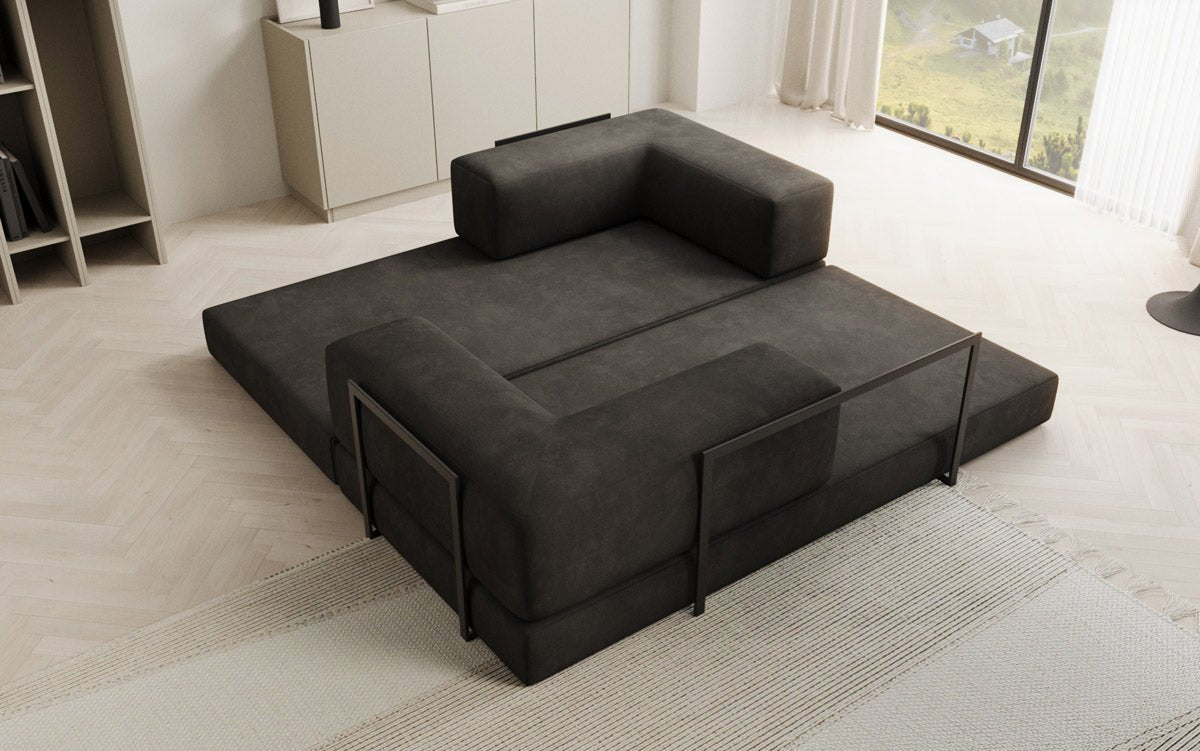 Designer Sofa Lazy 3-zits in fluweel