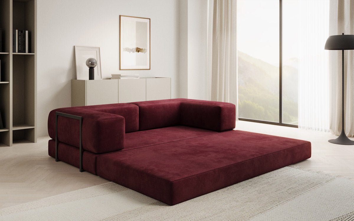 Designer Sofa Lazy 3-zits in fluweel