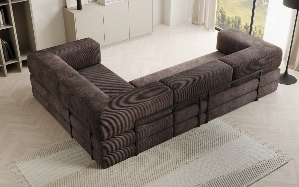 Designer Sofa Lazy L gesloten in Cord