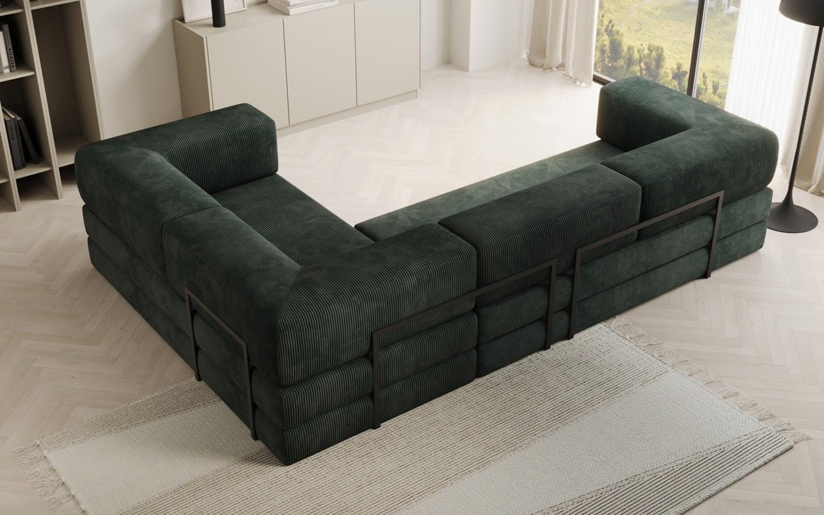 Designer Sofa Lazy L gesloten in Cord