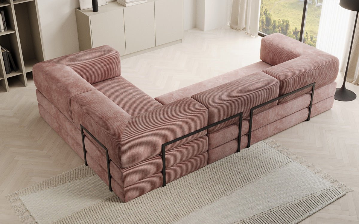 Designer Sofa Lazy L gesloten in Cord