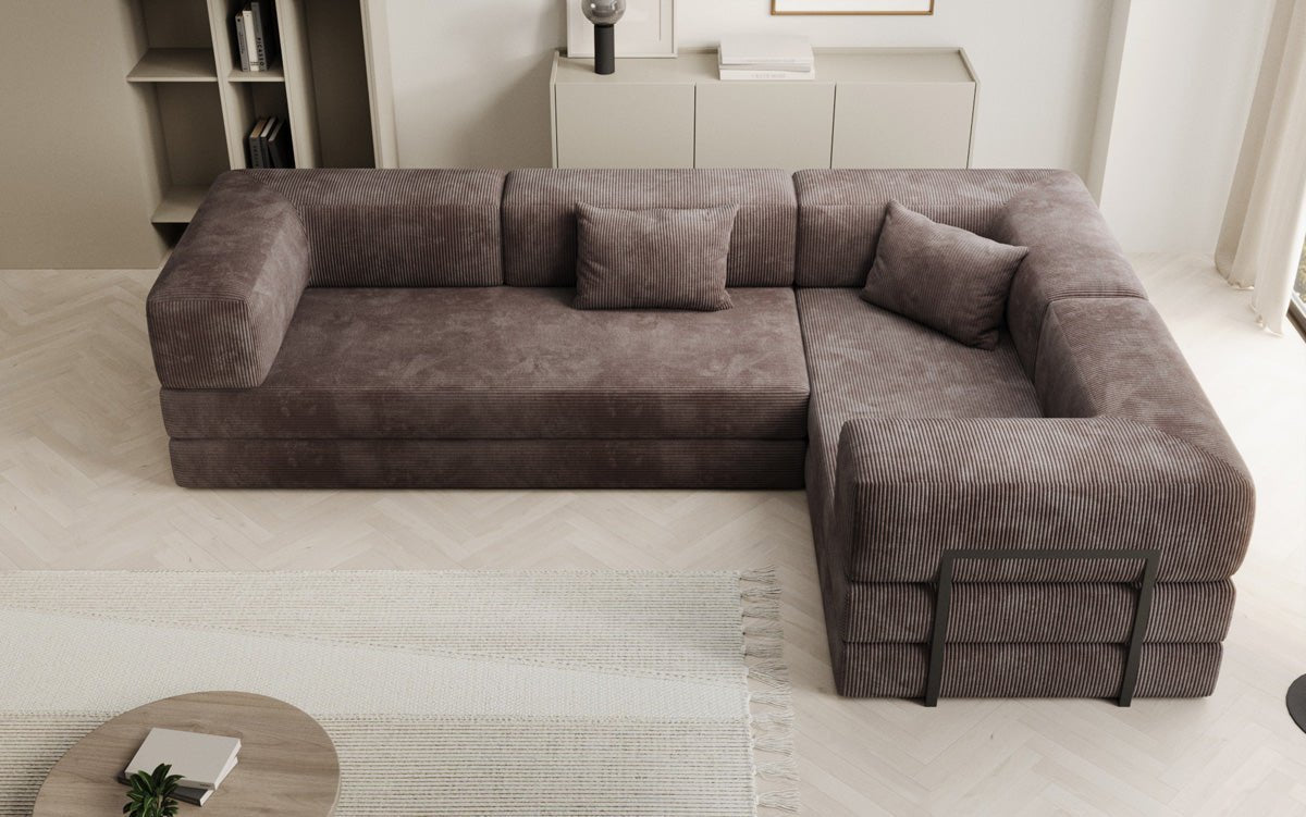 Designer Sofa Lazy L gesloten in Cord