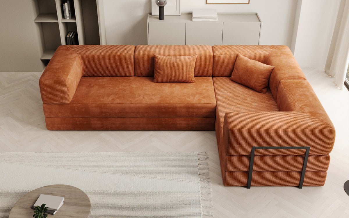 Designer Sofa Lazy L gesloten in Cord
