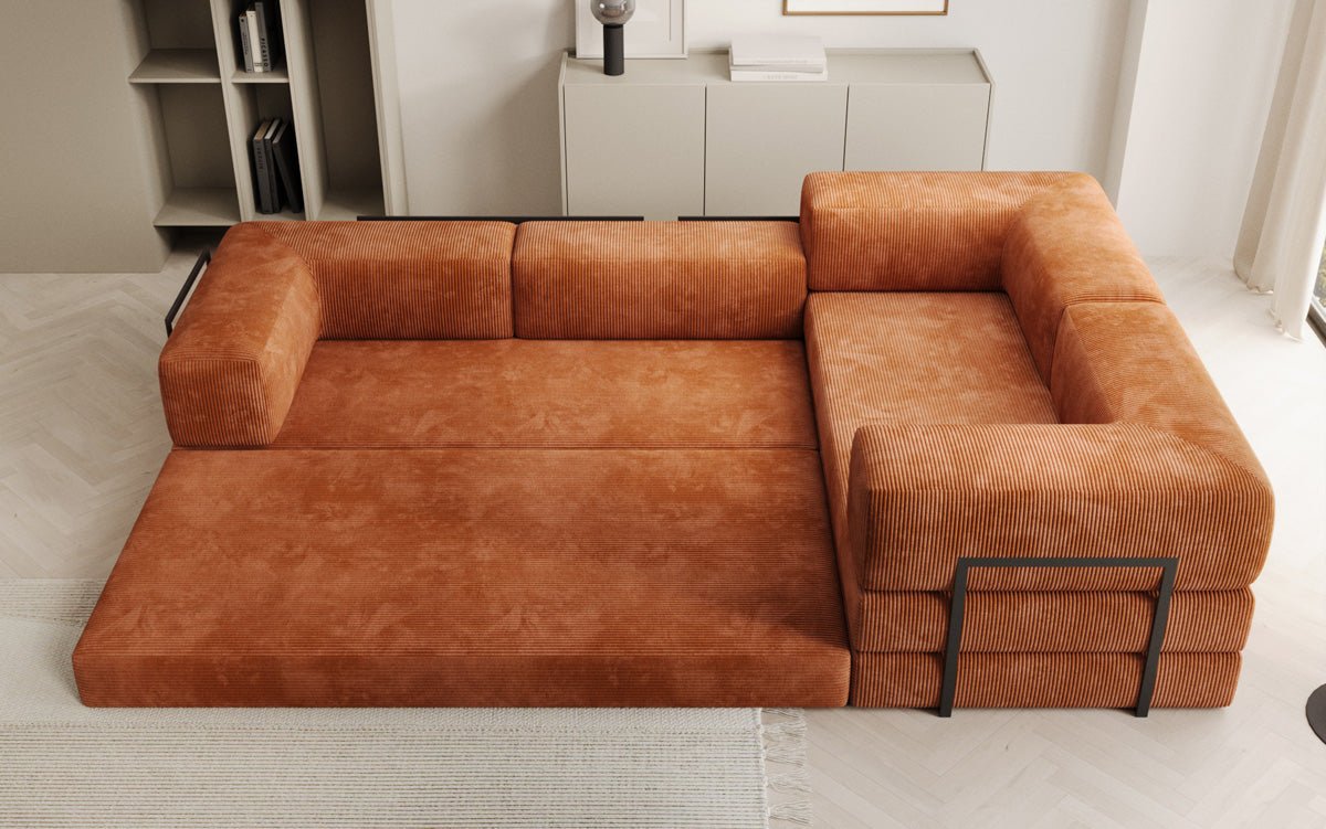 Designer Sofa Lazy L gesloten in Cord