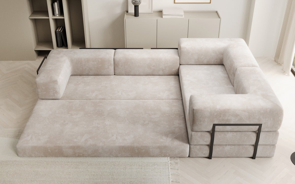 Designer Sofa Lazy L gesloten in Cord
