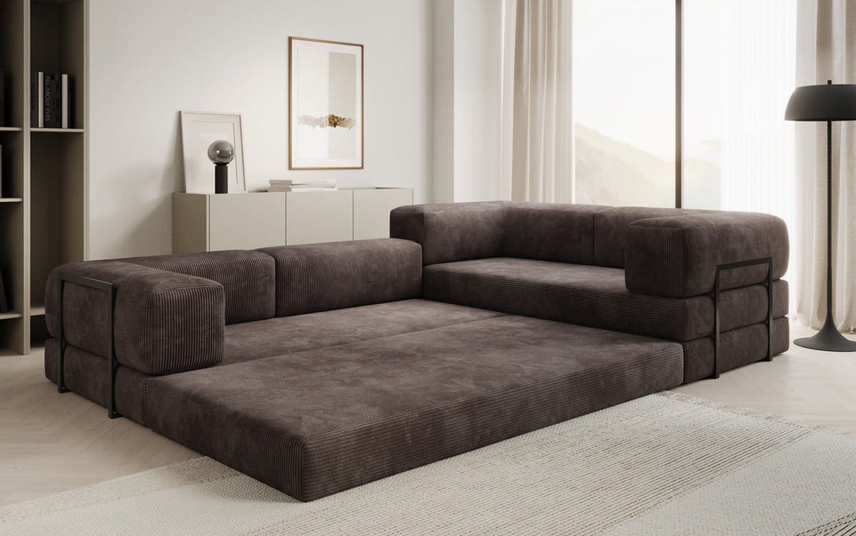 Designer Sofa Lazy L gesloten in Cord