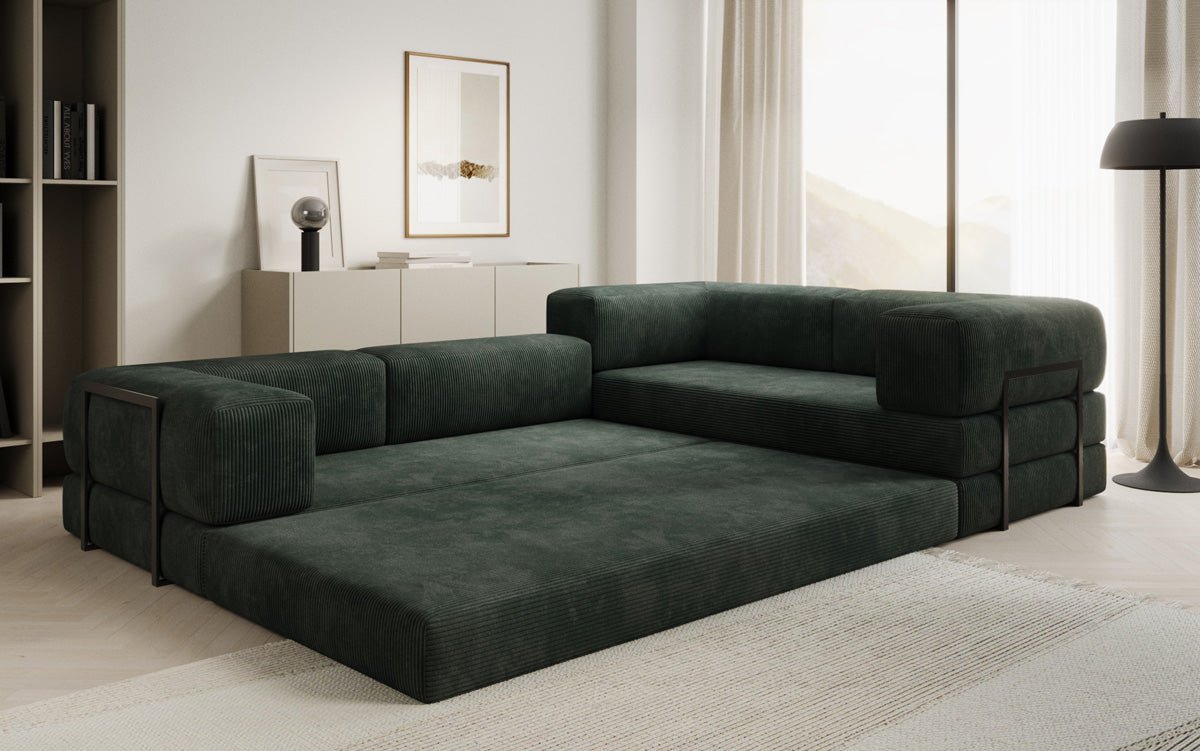 Designer Sofa Lazy L gesloten in Cord