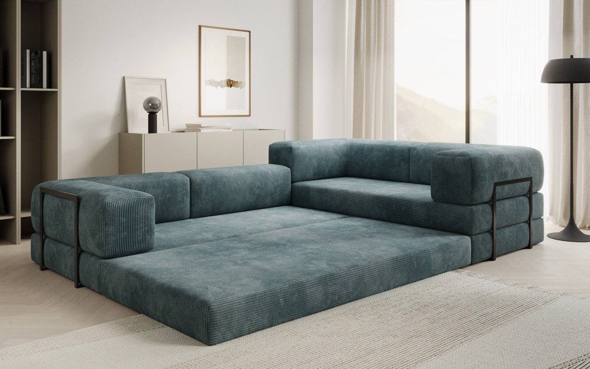 Designer Sofa Lazy L gesloten in Cord
