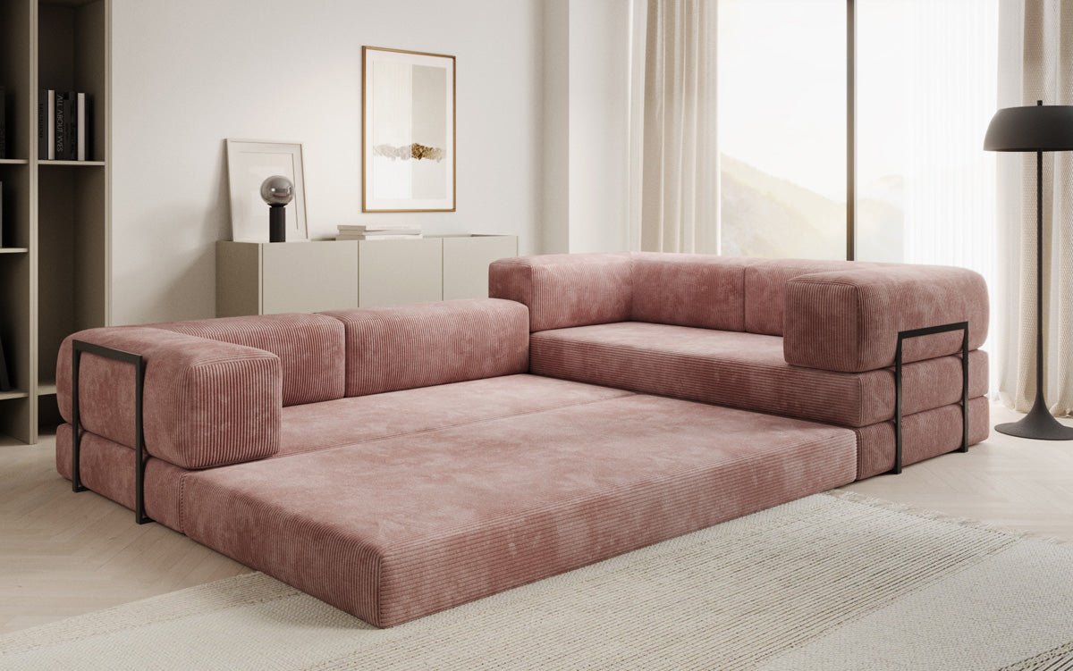 Designer Sofa Lazy L gesloten in Cord