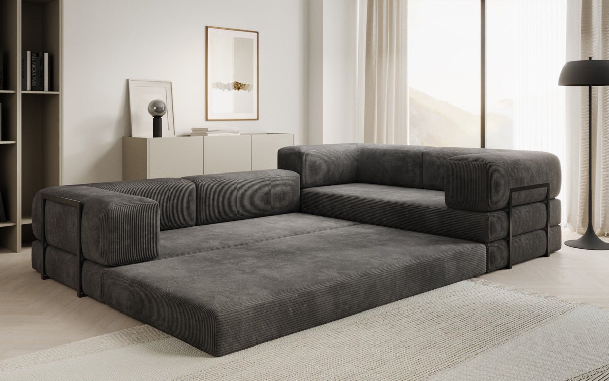 Designer Sofa Lazy L gesloten in Cord