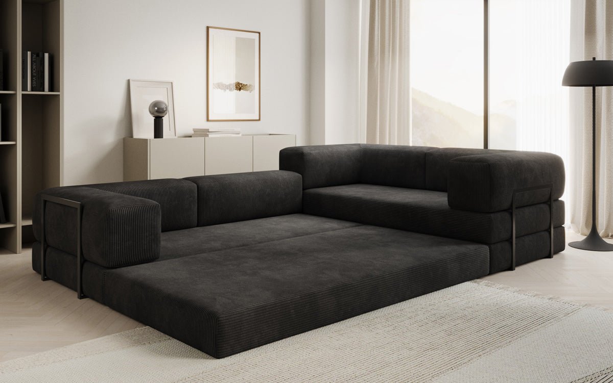 Designer Sofa Lazy L gesloten in Cord