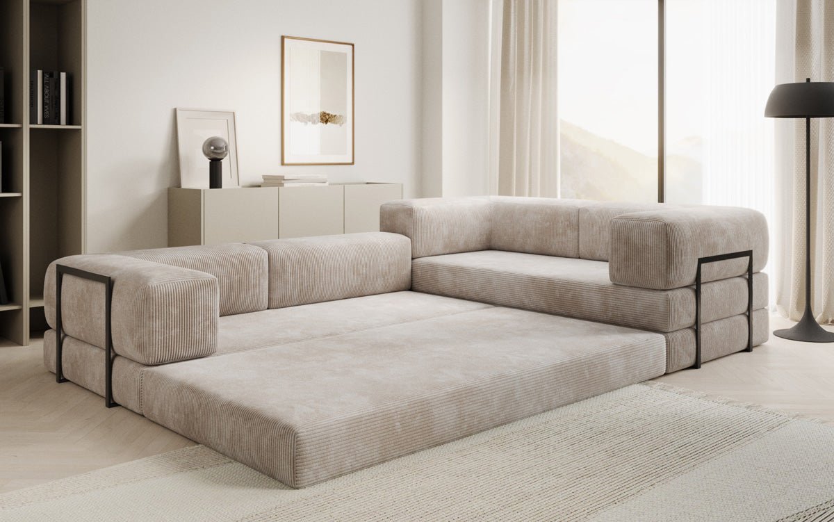 Designer Sofa Lazy L gesloten in Cord