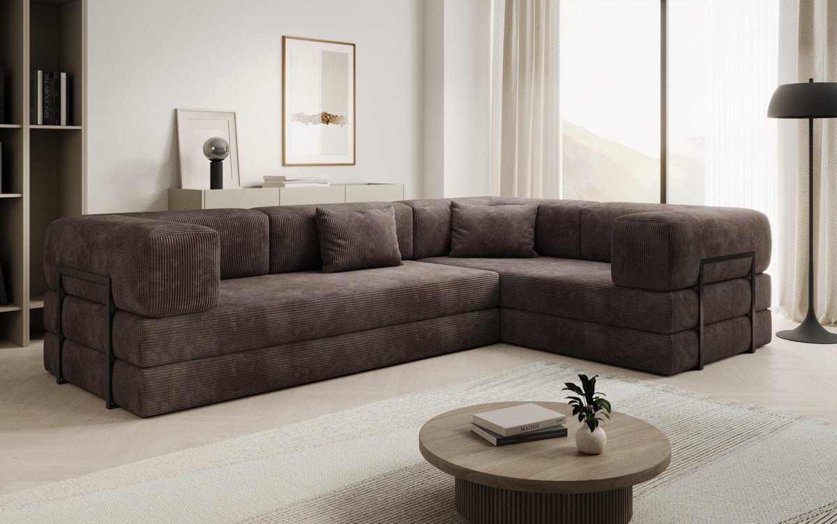 Designer Sofa Lazy L gesloten in Cord