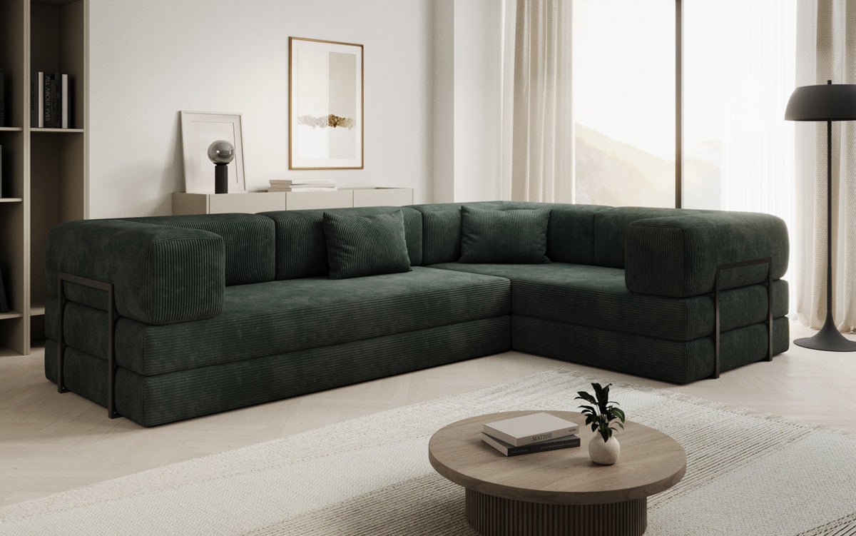 Designer Sofa Lazy L gesloten in Cord