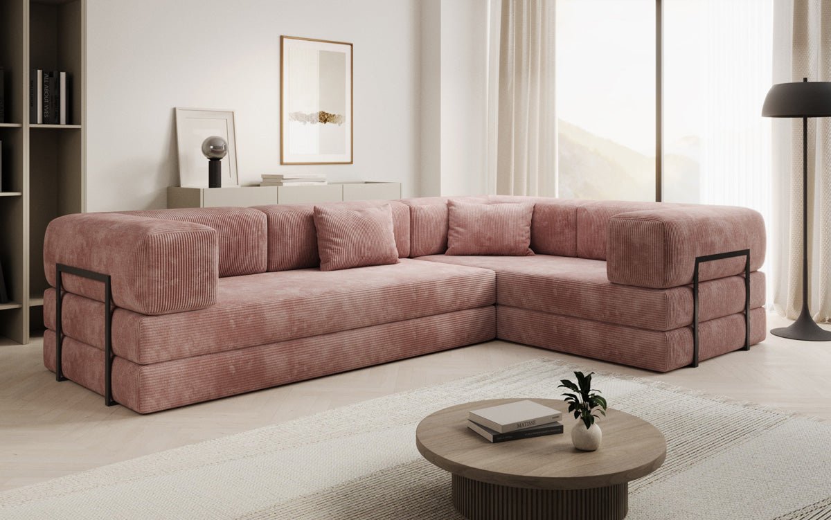 Designer Sofa Lazy L gesloten in Cord