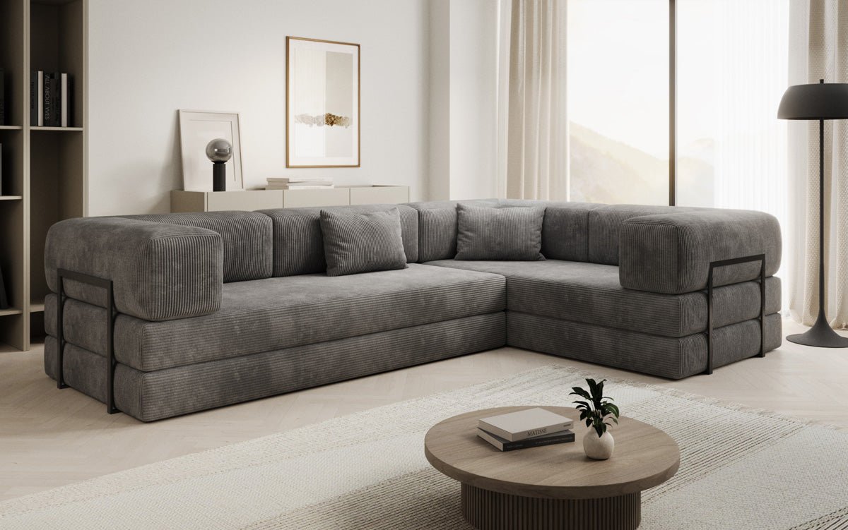 Designer Sofa Lazy L gesloten in Cord