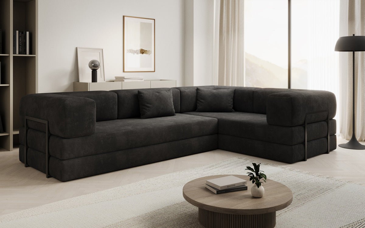 Designer Sofa Lazy L gesloten in Cord