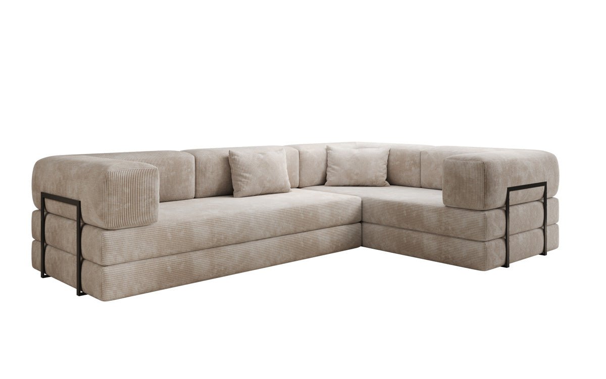 Designer Sofa Lazy L gesloten in Cord