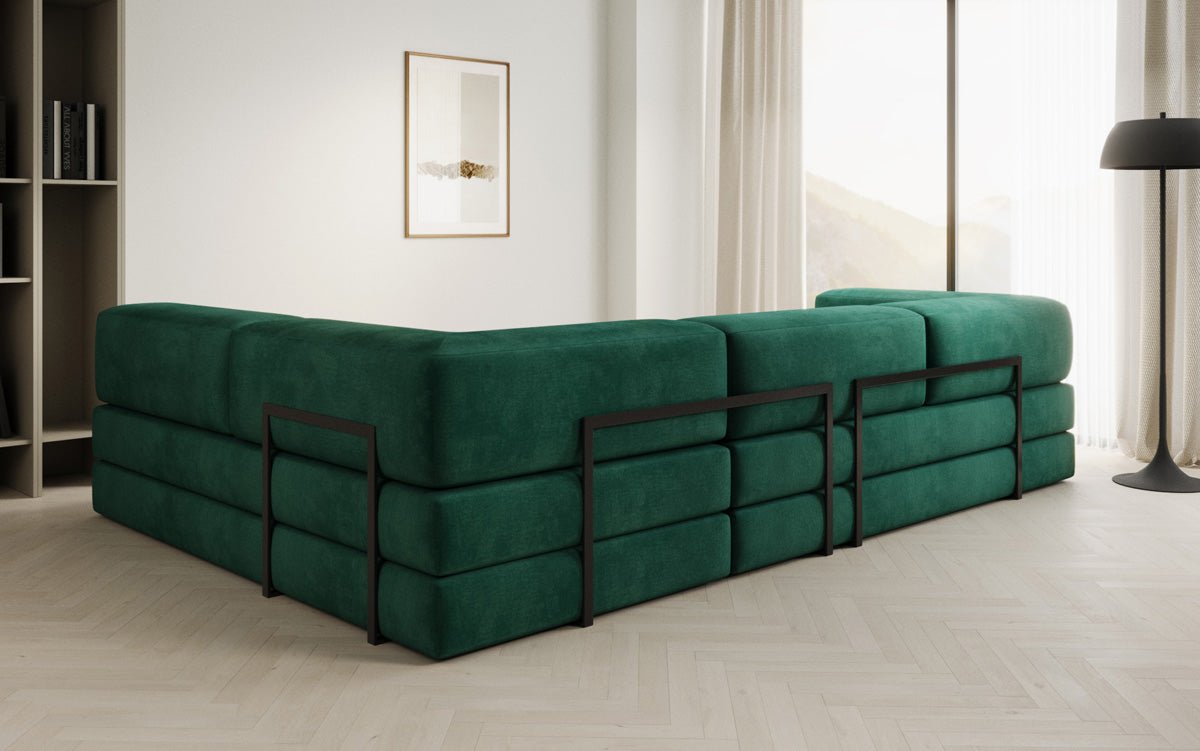 Designer Sofa Lazy L in Fluweel