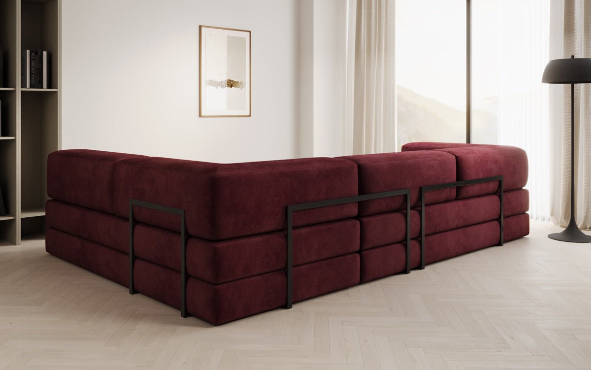 Designer Sofa Lazy L in Fluweel