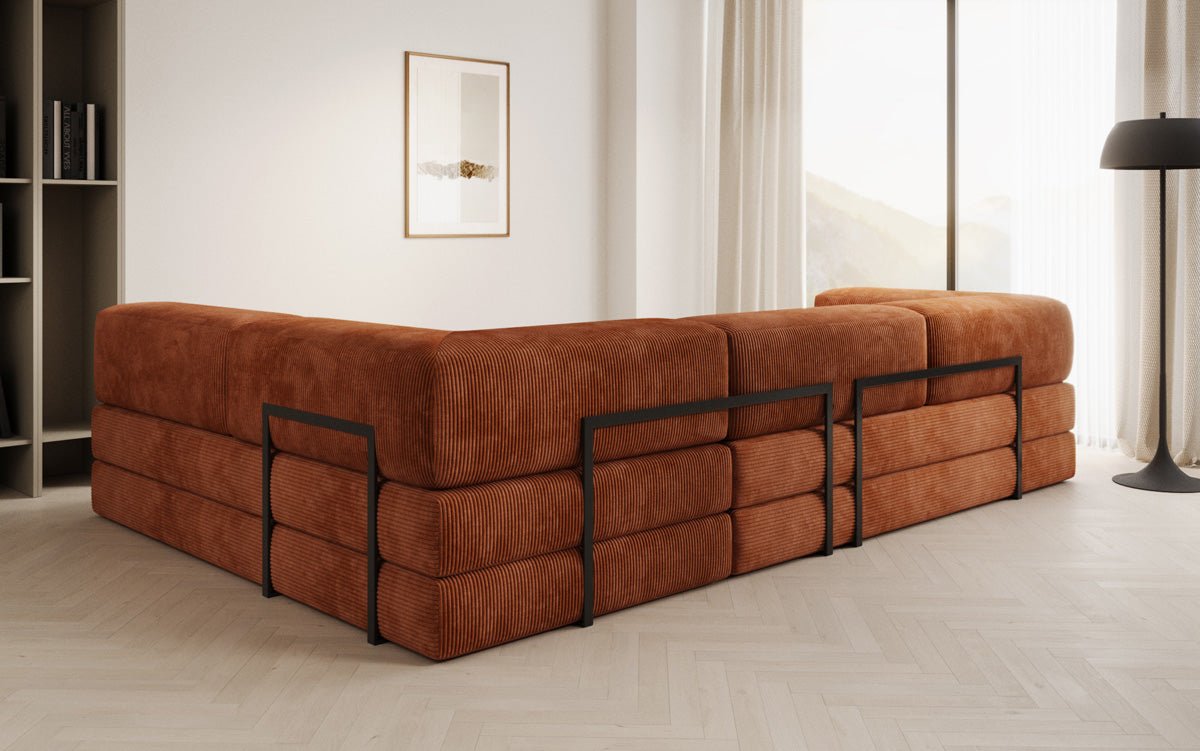 Designer Sofa Lazy L in Corduroy