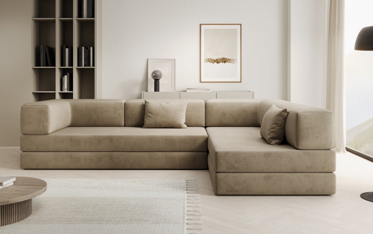 Designer Sofa Lazy L in Fluweel