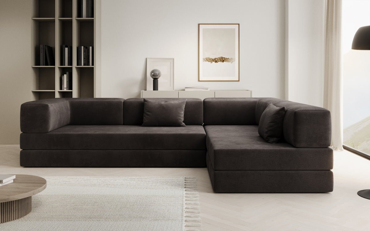 Designer Sofa Lazy L in Fluweel