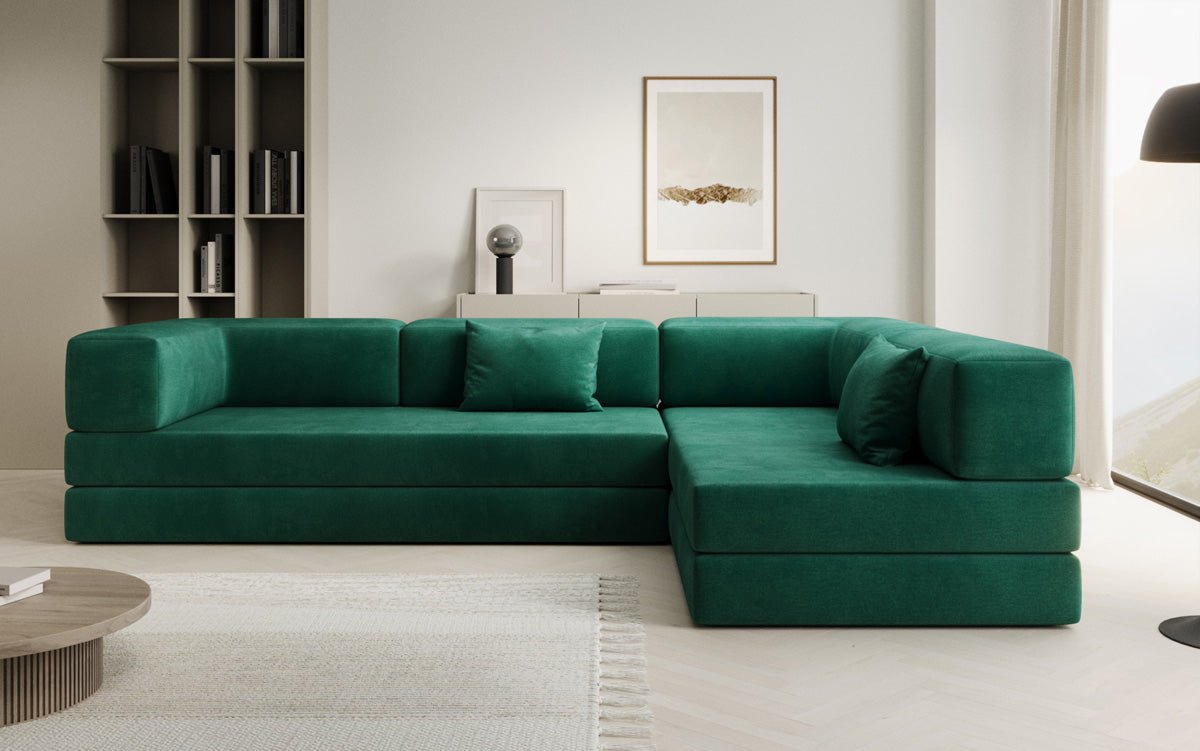 Designer Sofa Lazy L in Fluweel