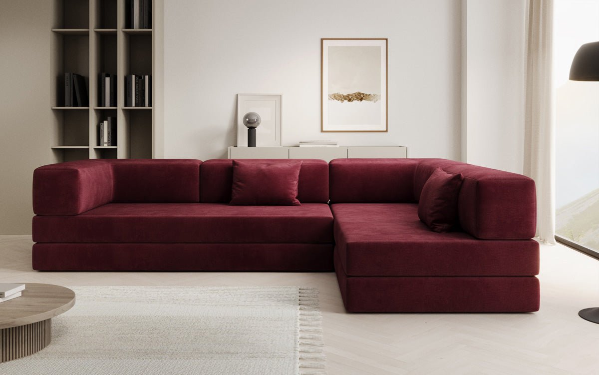 Designer Sofa Lazy L in Fluweel