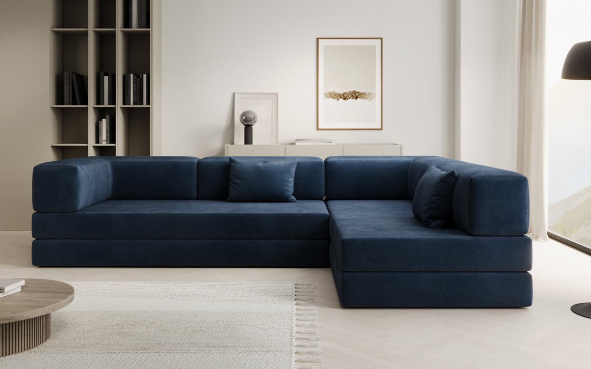 Designer Sofa Lazy L in Fluweel