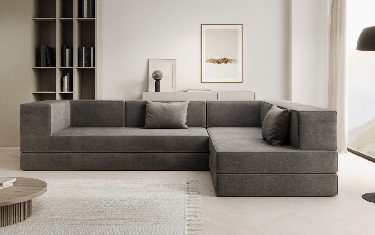 Designer Sofa Lazy L in Samt