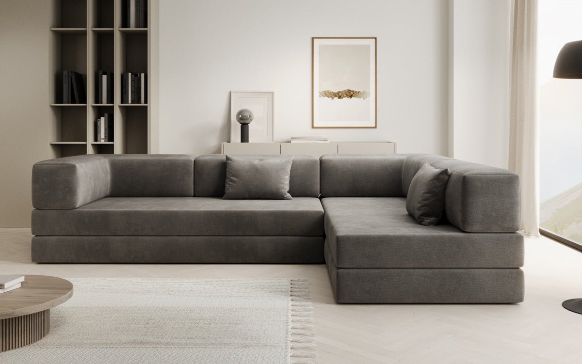 Designer Sofa Lazy L in Fluweel