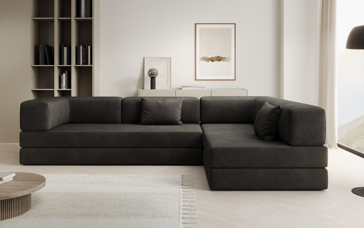 Designer Sofa Lazy L in Fluweel